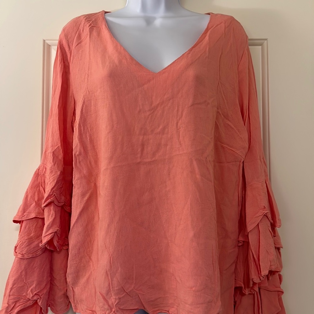 Chelsea28 ruffle sleeve top